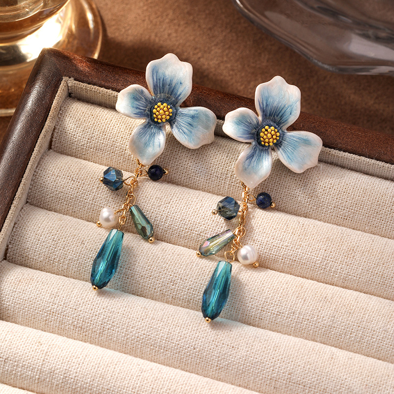 Moonlight Garden Floral S925 Silver Studs - Image 3