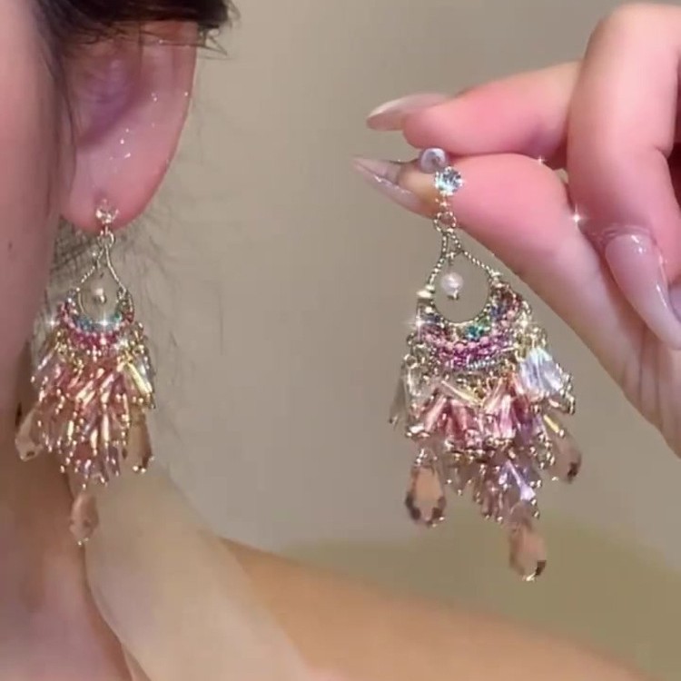 Vintage Charm Tassel Earrings - Image 4