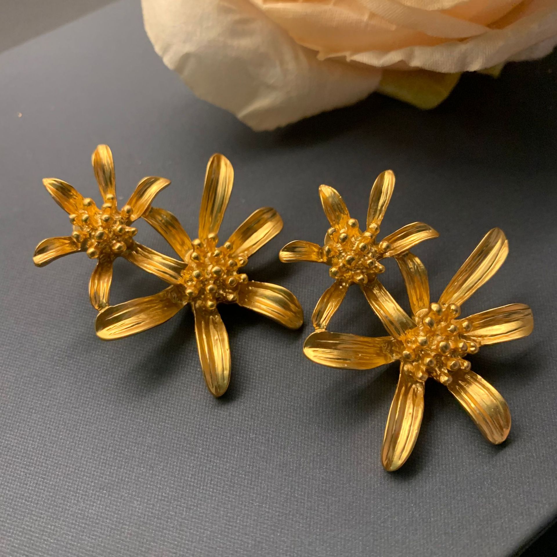 Vintage Charm Floral S925 Silver Studs - Image 2