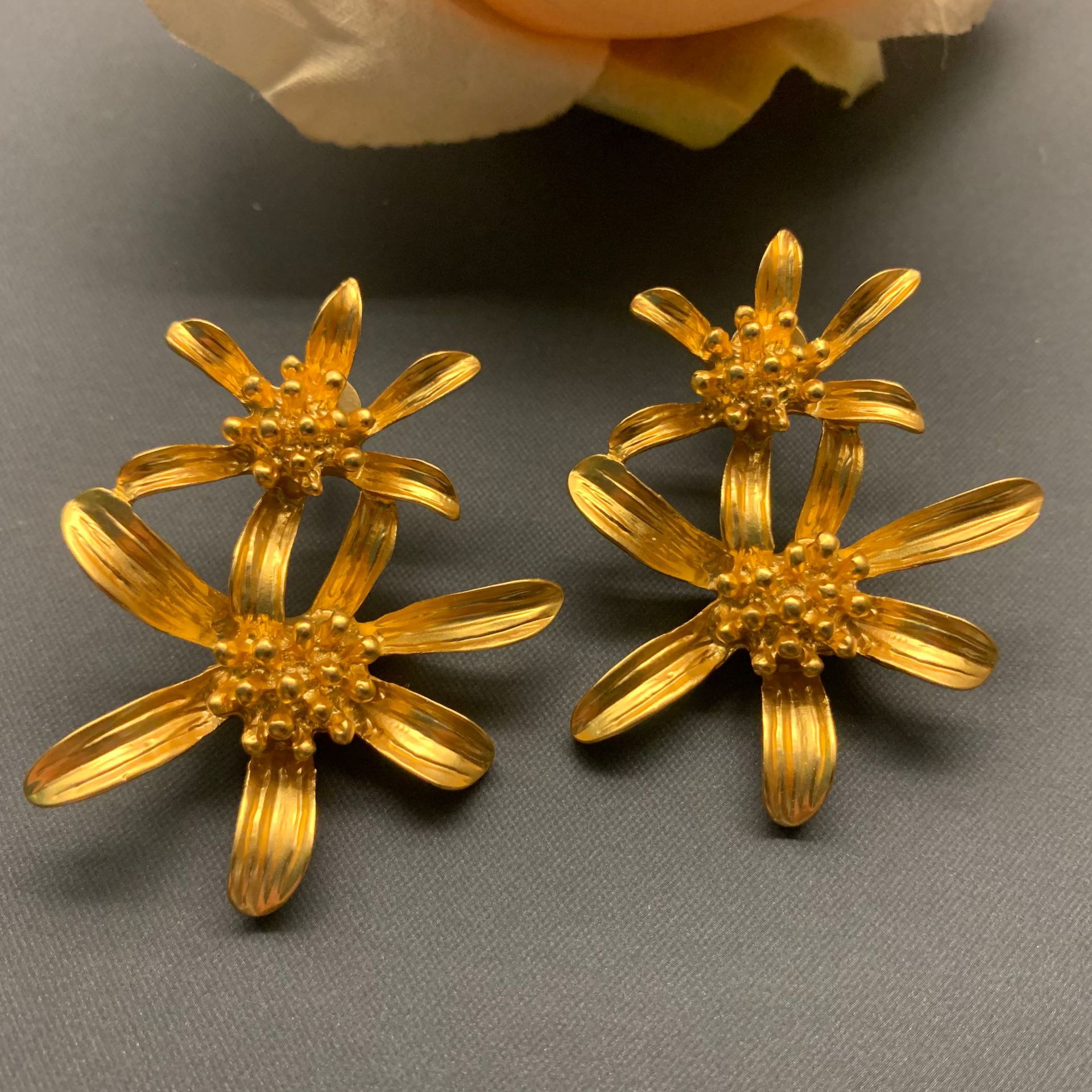 Vintage Charm Floral S925 Silver Studs - Image 3