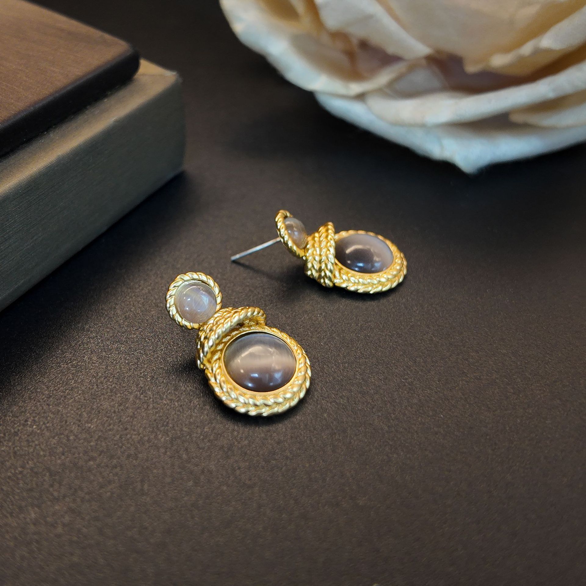 Vintage Charm Floral Studs