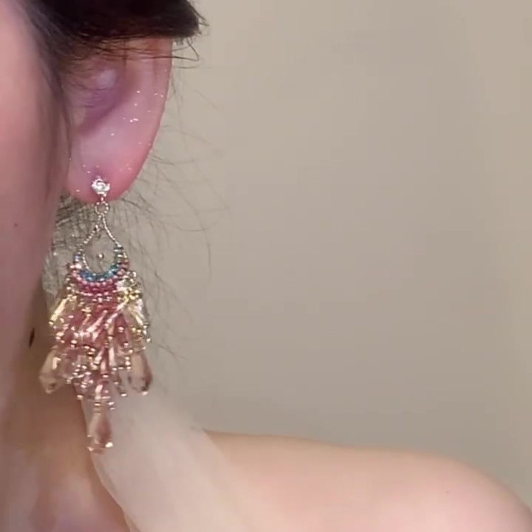 Vintage Charm Tassel Earrings - Image 3