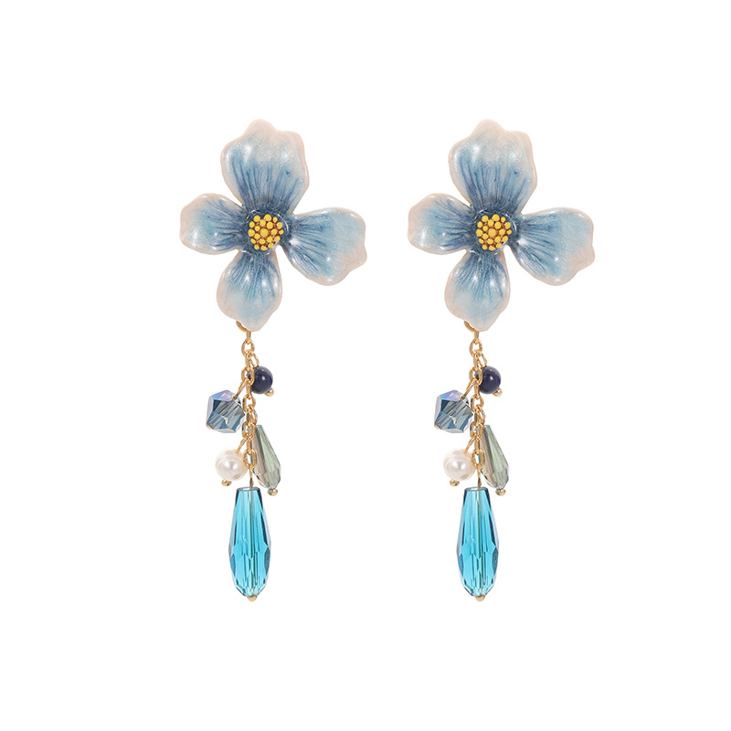 Moonlight Garden Floral S925 Silver Studs - Image 5