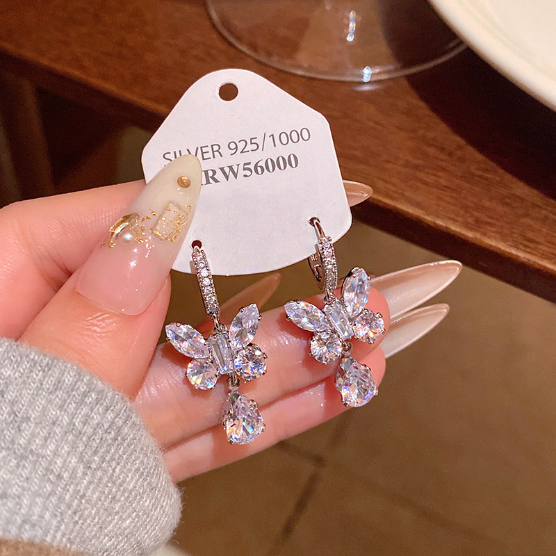 Stellar Glow Butterfly CZ Studs - Image 2