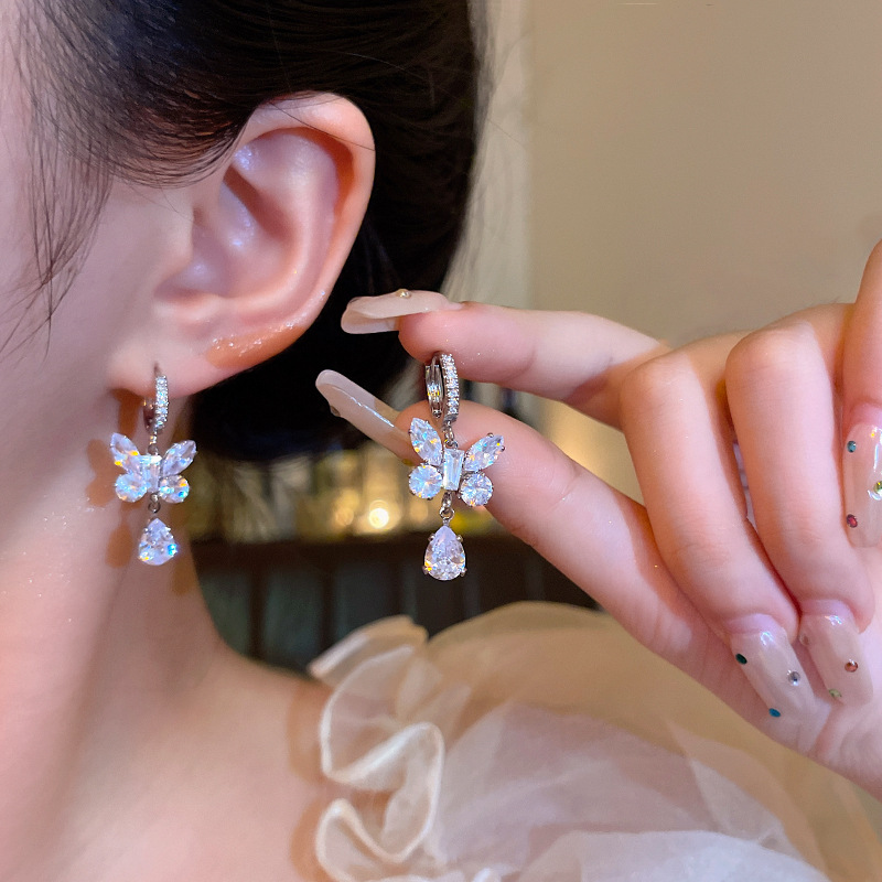 Stellar Glow Butterfly CZ Studs - Image 3