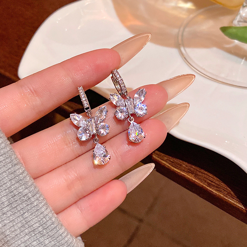 Stellar Glow Butterfly CZ Studs - Image 4