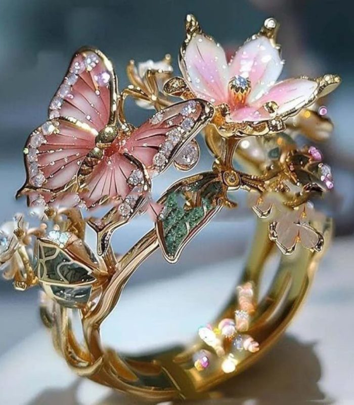 Moonlight Garden Butterfly Ring