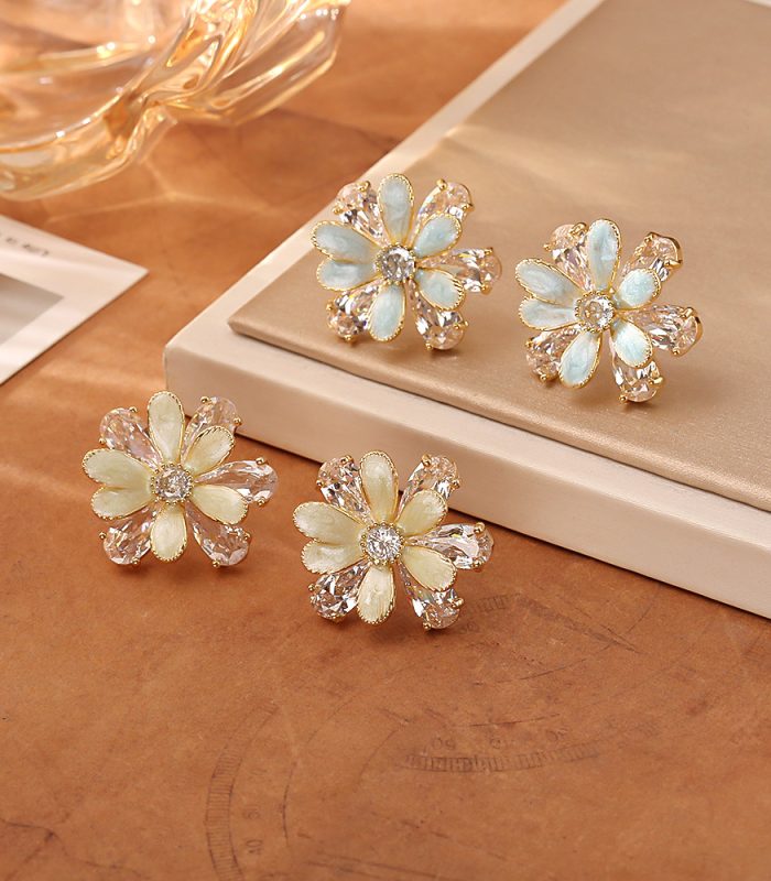 Moonlight Garden Floral CZ Studs