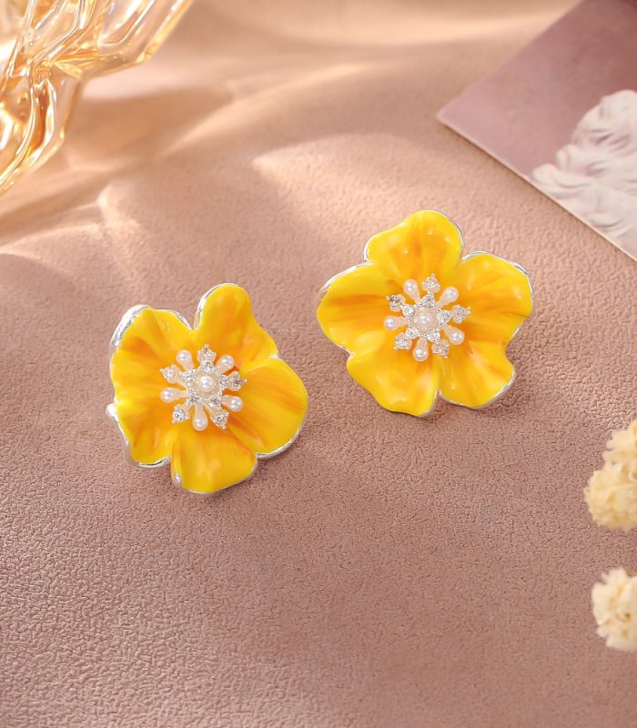 Moonlight Garden Floral CZ Studs