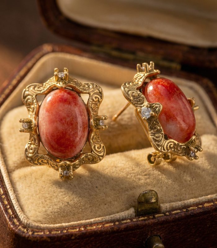 Vintage Charm Floral CZ Earrings