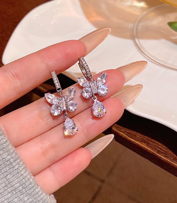 Stellar Glow Butterfly CZ Studs