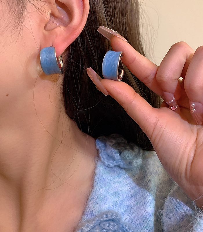 Moonlight Garden Enamel S925 Silver Studs